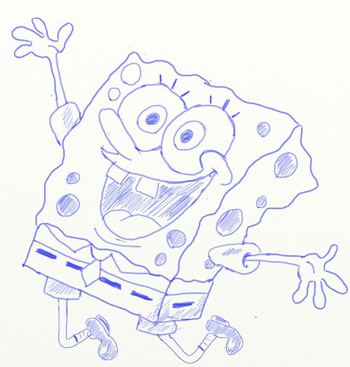 วิธีการวาด Sponge Bob ในขั้นตอน