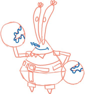 วิธีการวาด Mr. Crabs จาก Bob's Sponge