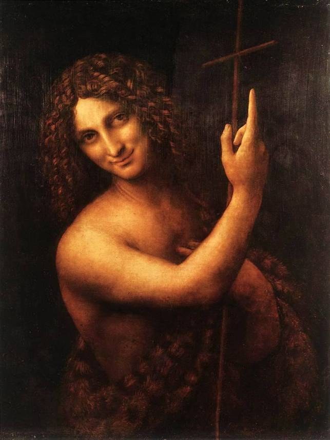 Leonardo da Vinci ภาพวาด John the Baptist 1513-1516